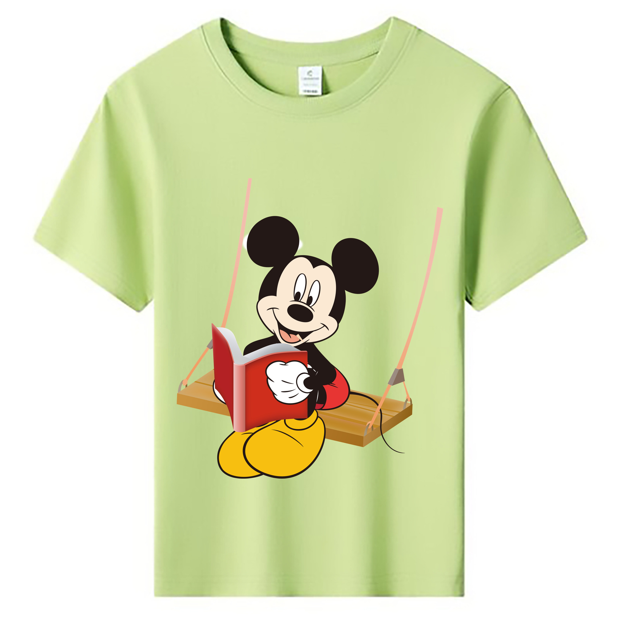 ミッキーマウス Mickey Mouse 綿100％キッズTシャツ（フロントプリント）